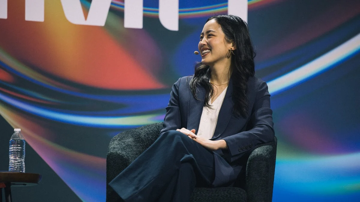Lorraine K. Lee in a fireside chat on a conference main stage